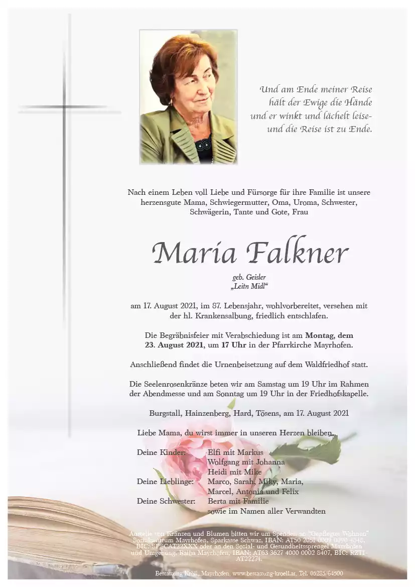 Parte von Maria Falkner